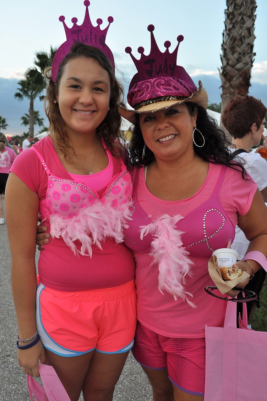 Juliena and Judy Motkowicz walked on behalf of friends with cancer.