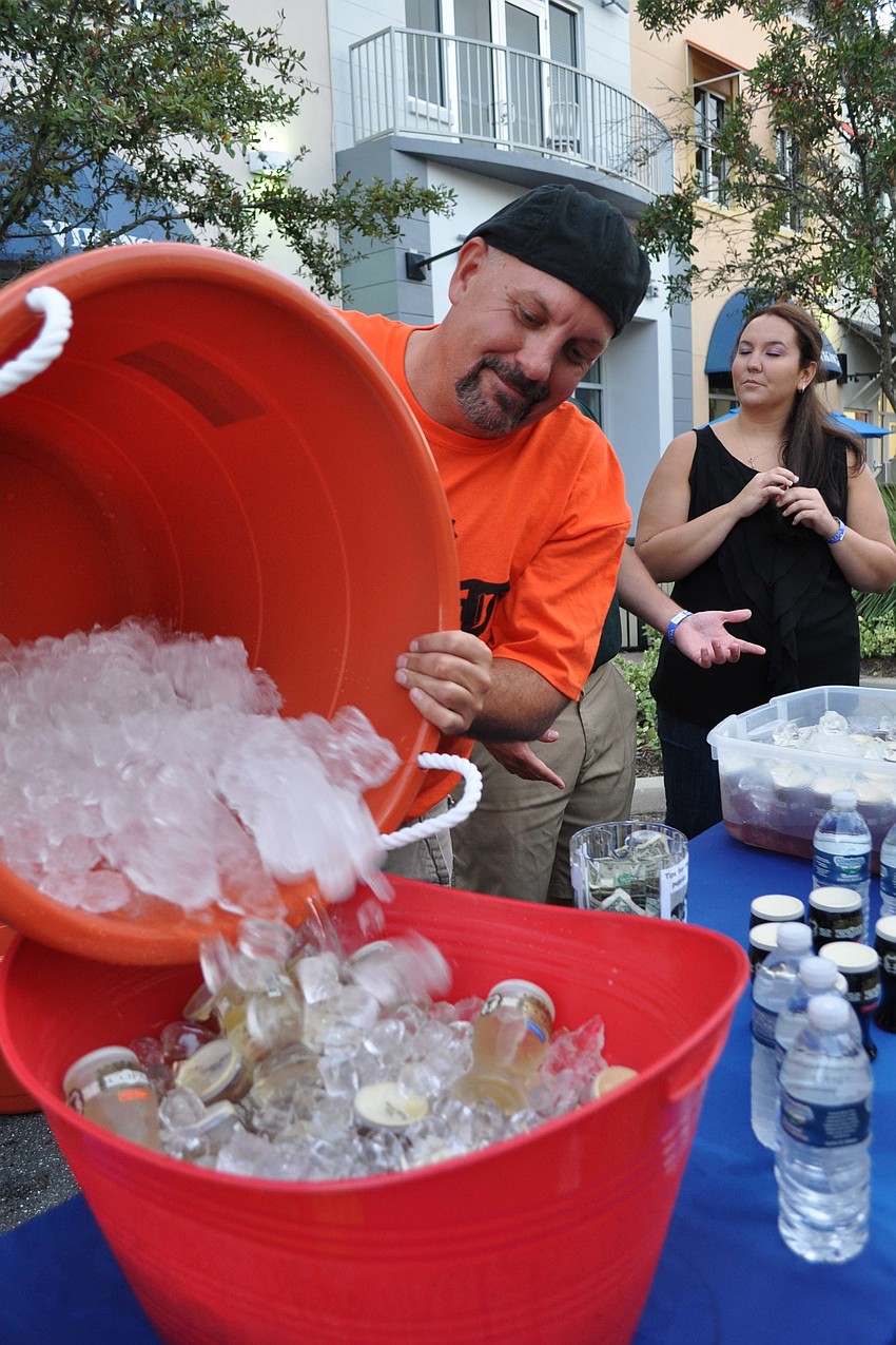 Ray Staib helped keep the beer cold.