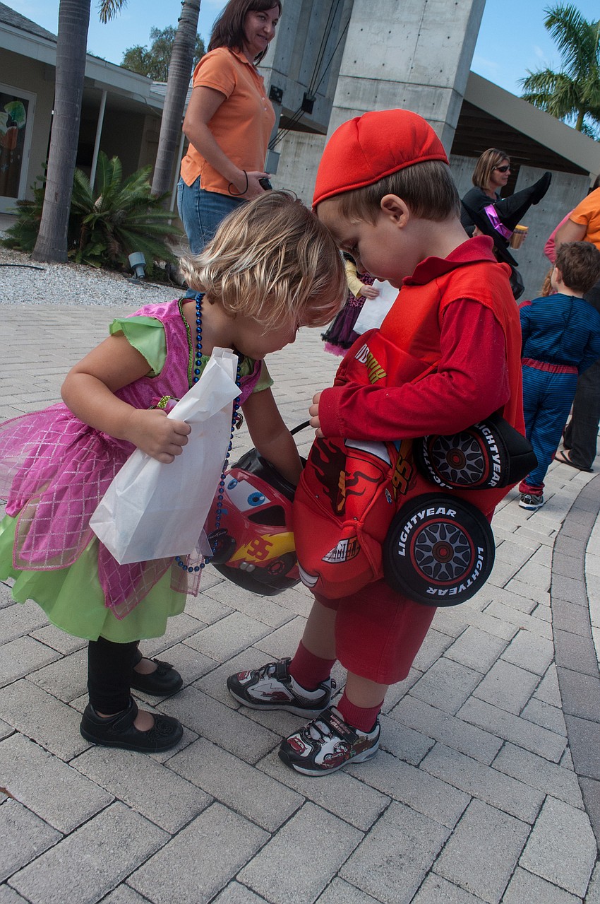 Henry Gilbertson shares his candy.
