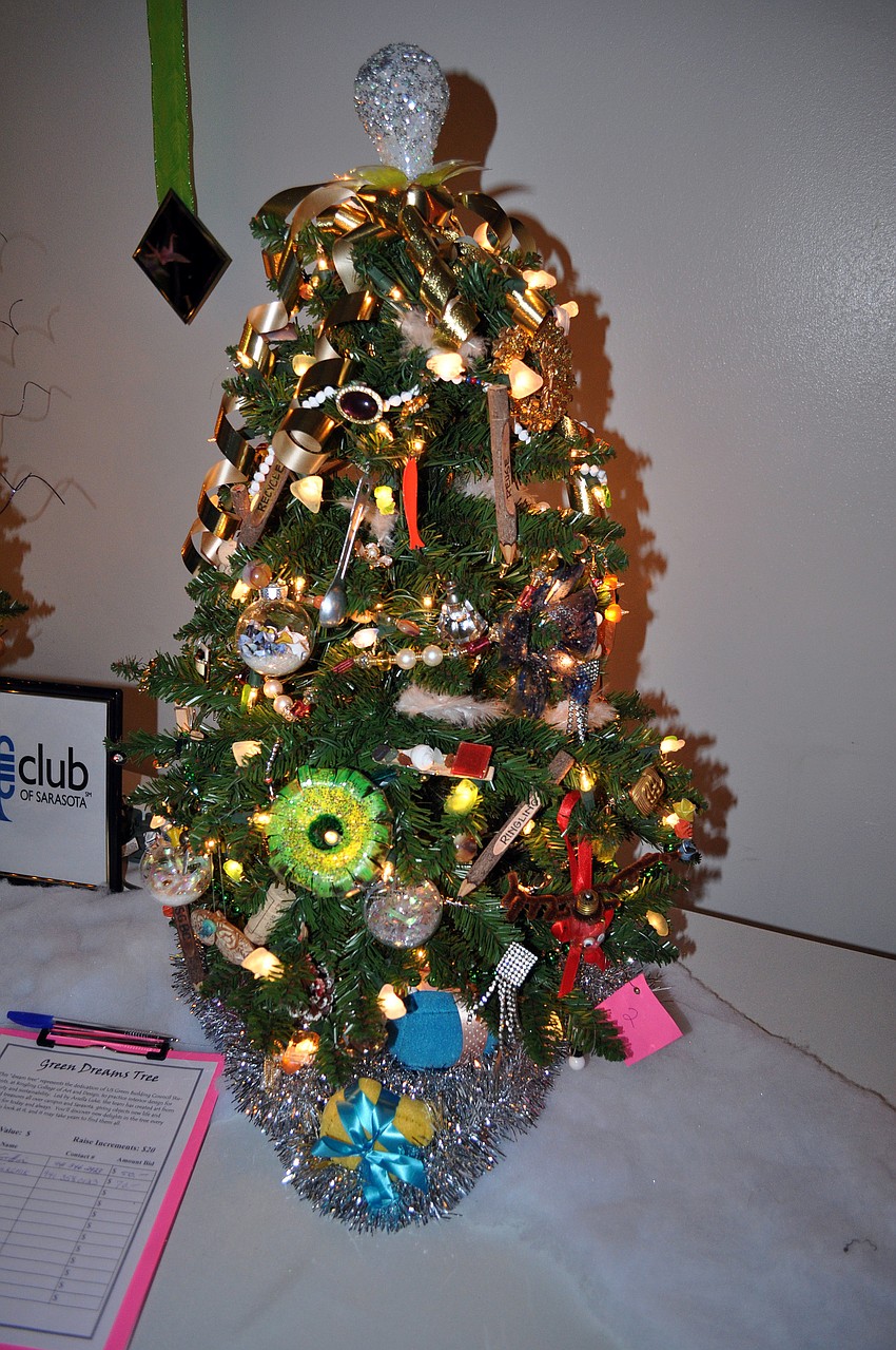 Green Dreams Tree created by students from Ringling College of Art and Design involved in the US Green Building Council led by Ariella Luke.