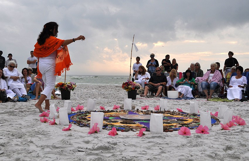 Rose Lettieri sprinkled blessed water that had been collected from a wide variety of places all over the world over 10 years.