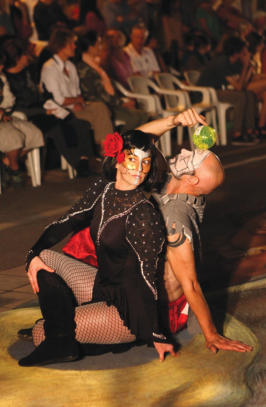 Erin Fletcher and Tyler Mesman, with FuziÃ³n Dance, per- form their production of â€œ3-DANCEâ€.