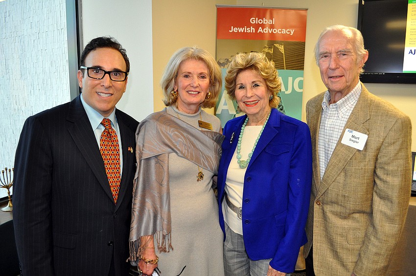 Executive Director Brian Lipton with newly appointed president Anne Virag and Carol and Mort Siegler.