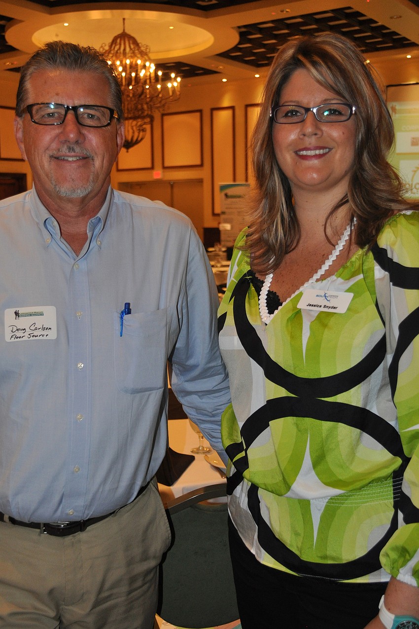 Doug Carlson of Floor Source with SouthTechâ€™s Jessica Snyder