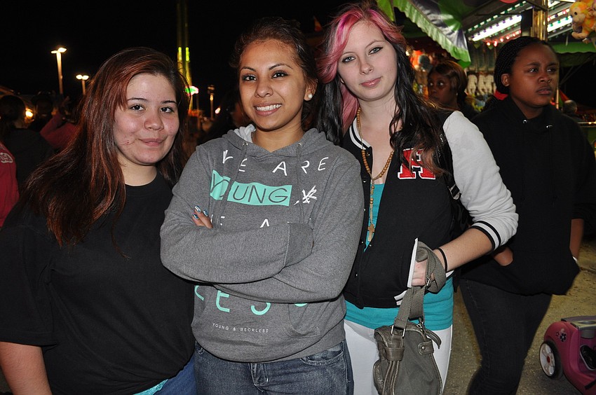 Karen Arroyo, Jazmin Sanchez and Briana Willis were eager to try all the rides.