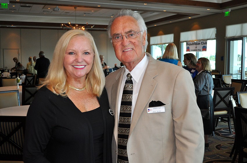 Phyllis Black, president of the Longboat Key Republican Club,  with her husband, Jack.