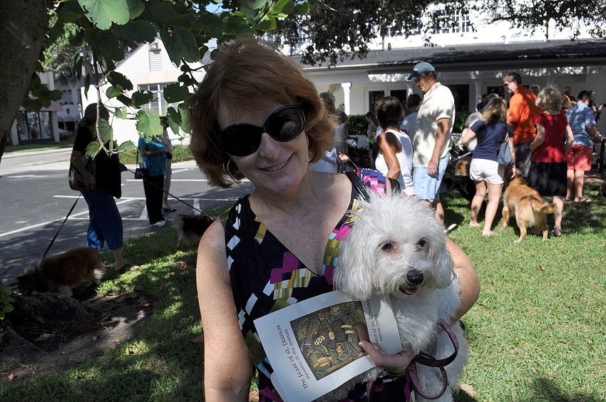 Leslie Loftus with her dog, Molly.