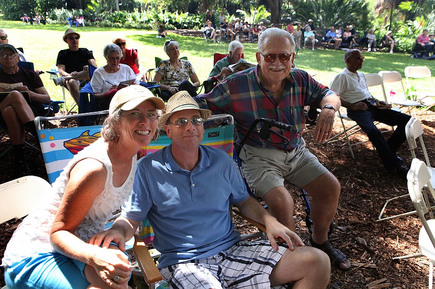 Debi Proctor, Paul Behan and Charlie Proctor have fun at GartenFest Sunday, Oct. 7.
