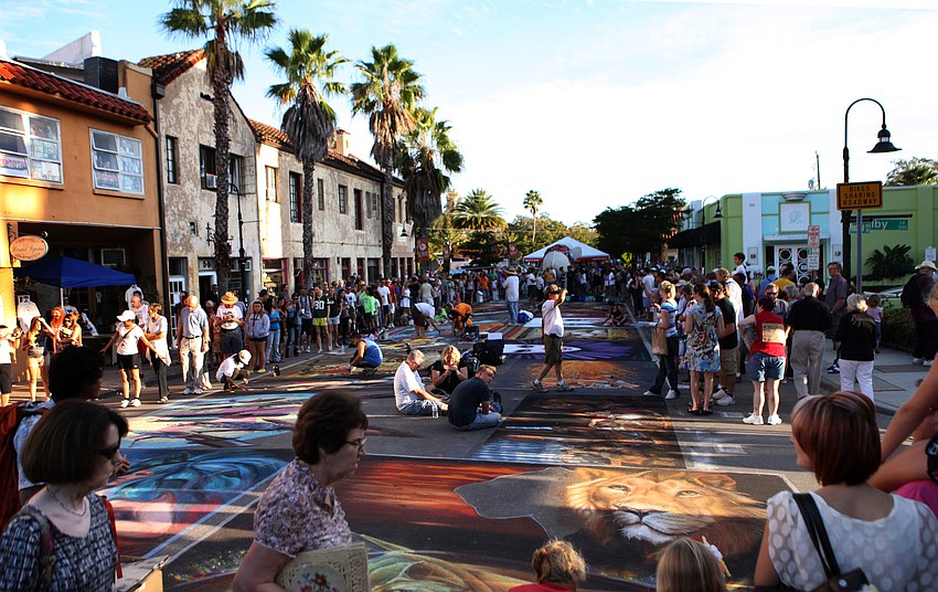 Thousands of people took their time to look at all the chalk pieces created for the 2012 Sarasota Chalk Festival Sunday, Nov. 4.