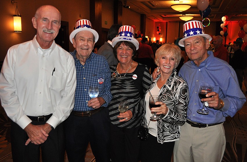 Dick Hynes, Dave Anderson, Gayle Sheppard, Maureen Crowley and Don Sheppard