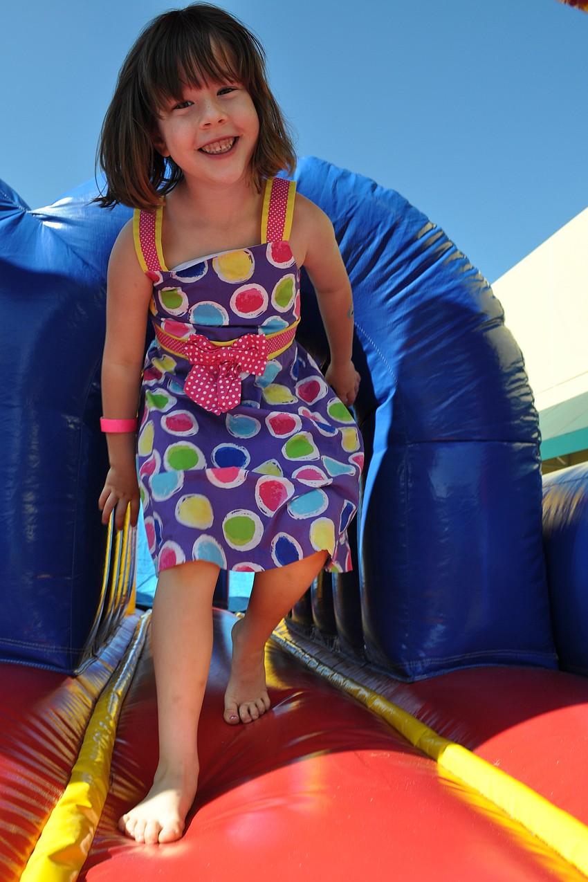 Marissa Braden liked the inflatable slide.