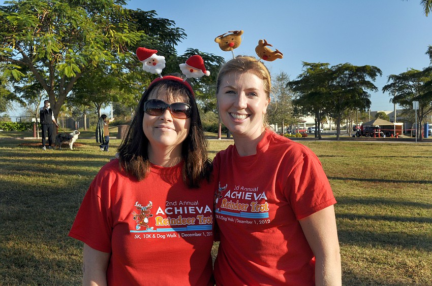 Susan Lacey and Chelsey Wilson helped to organized the Reindeer Trot.