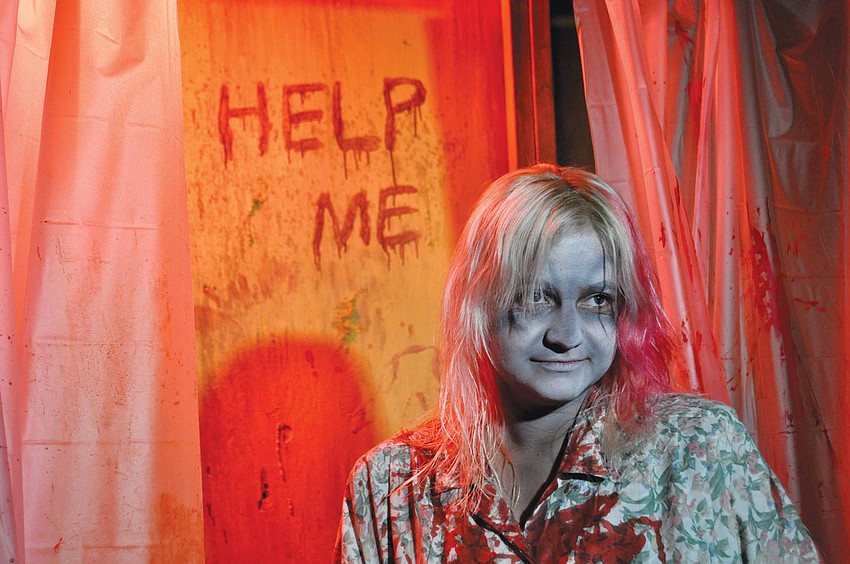 Shannon Braswell dresses up at the new double-feature haunted house, â€œFrightmares.â€