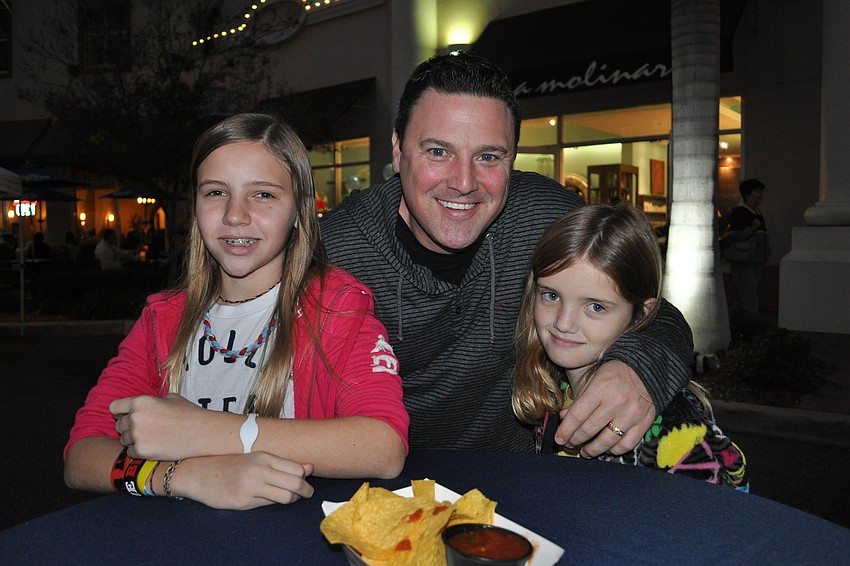 Lakewood Ranch resident Ken Broderick came out with his daughters, Tiara, left, and Trinity, right.