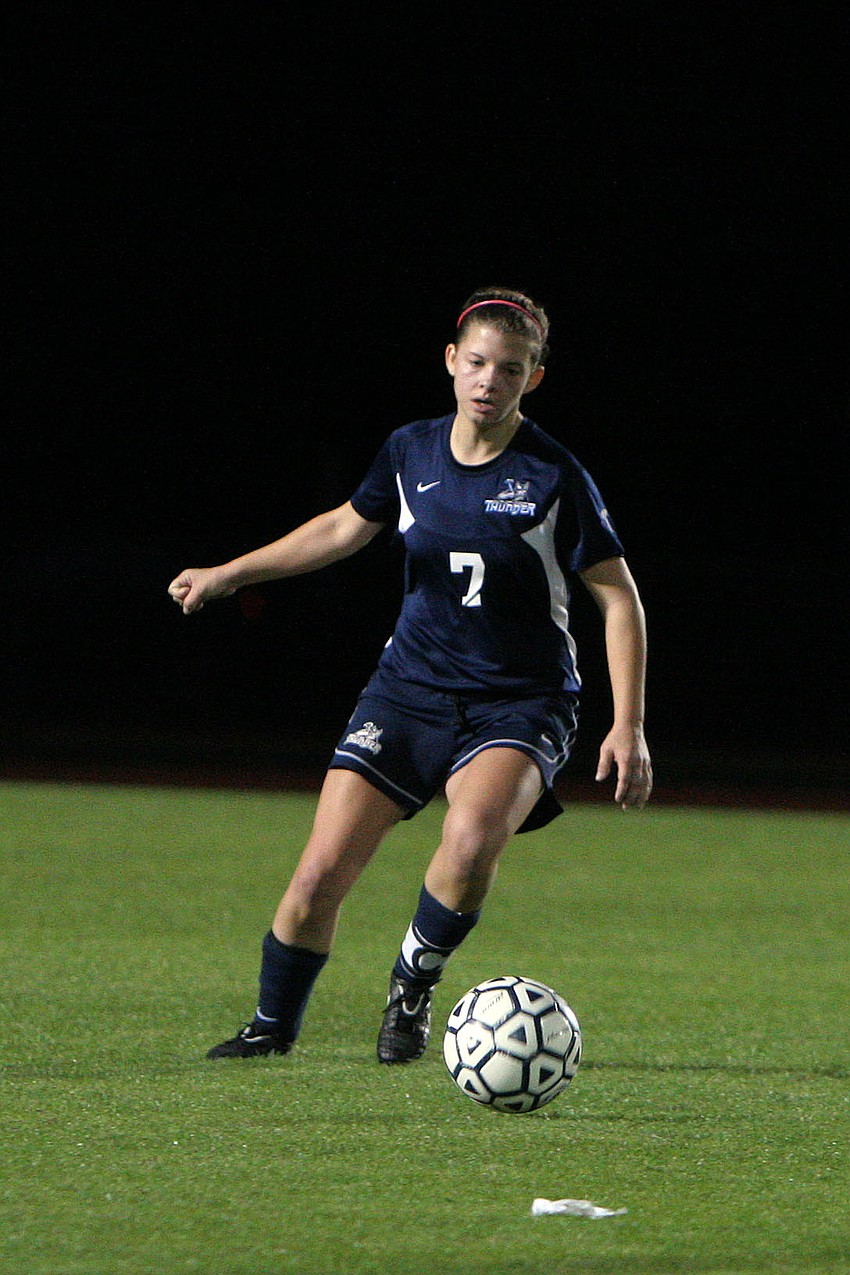 ODAâ€™s Melanie Mason, No. 7, gets ready to pass the ball.