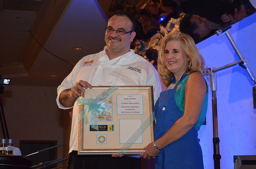 Executive Chef Jamil Pineda and Co-Chairwoman Connie Gurchiek