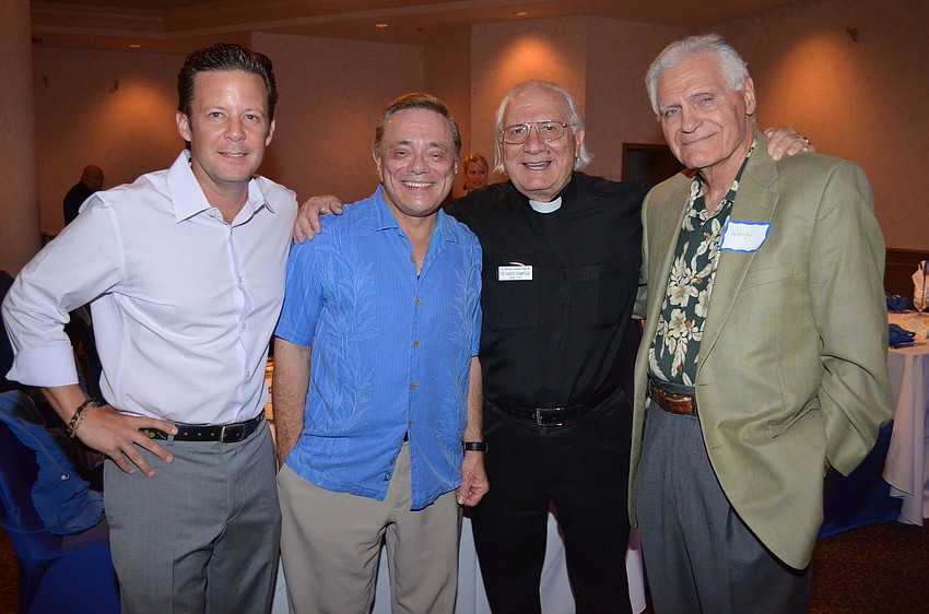 Chris Pokorski, John DeStefano, The Rev. Fausto Stampiglia and Luigi Cersosimo