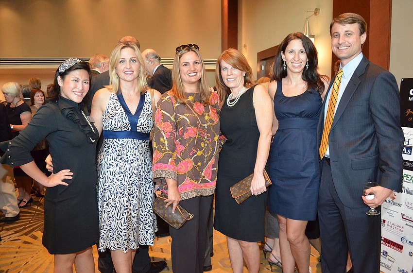 Yen Reed, Jenn McAlister and Rebecca Blitz with Stephanie and Josh McCoy