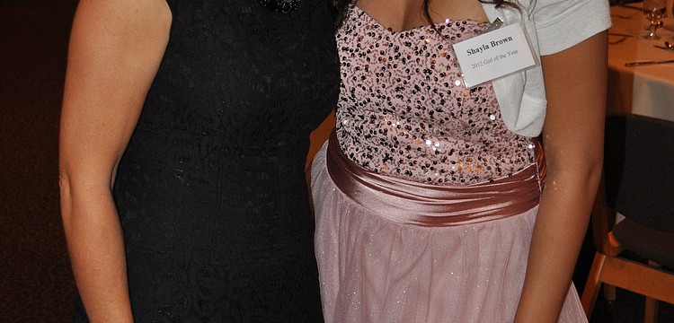 Kay Mathers with Shayla Brown, Girl of the Year 2012
