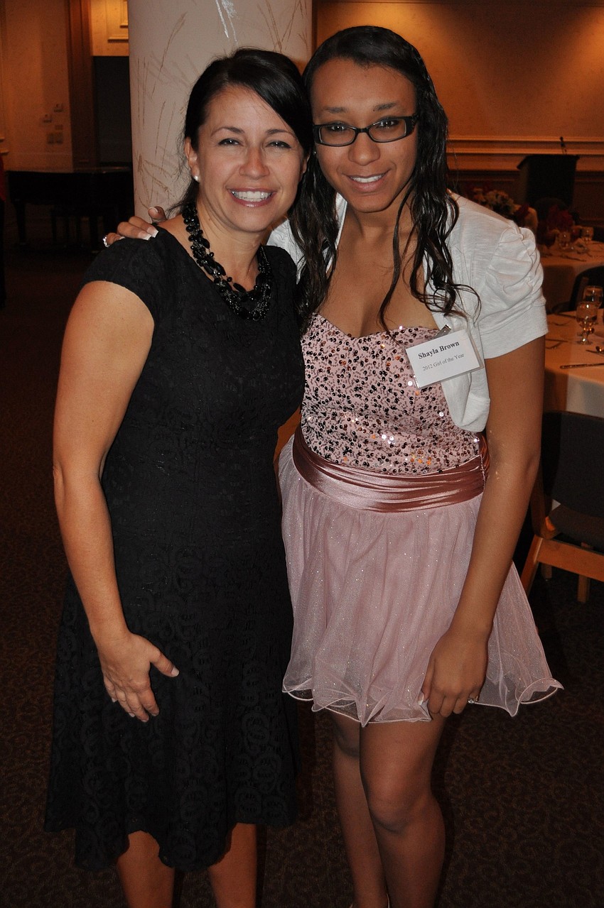 Kay Mathers with Shayla Brown, Girl of the Year 2012
