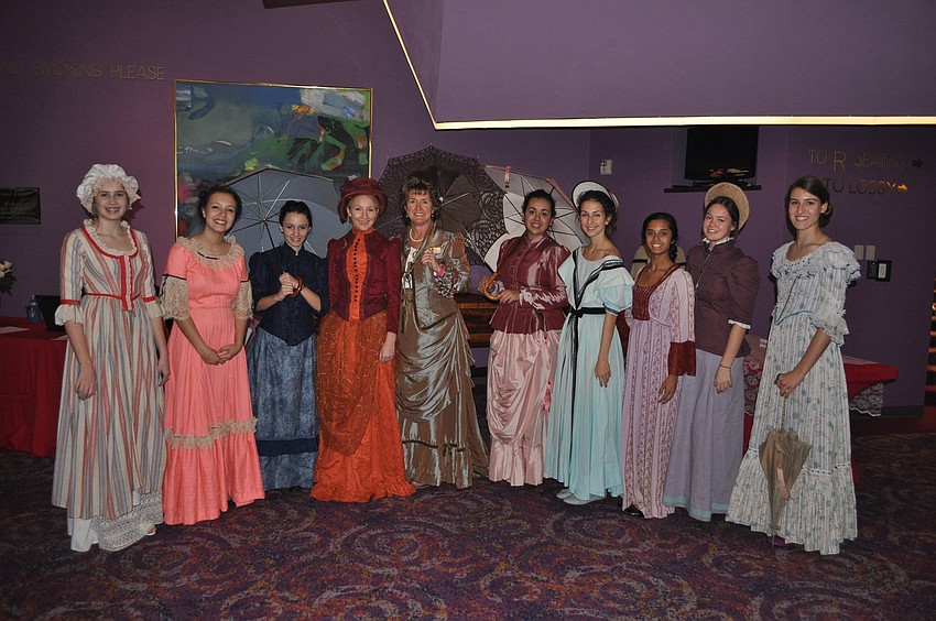 Van Wezel Foundation volunteers dressed up in period clothing for the opening night party.