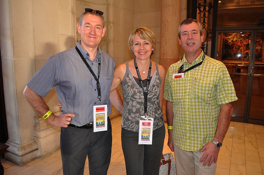 Winemakers Philippe and Corinne Ehrhart with fellow winemaker Bertrand Anbroise