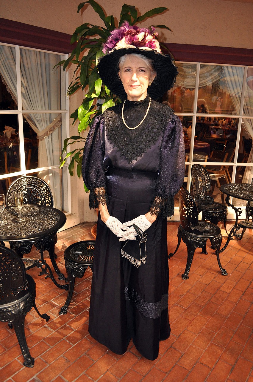 Mary Riley dressed up as Mrs. Palmer