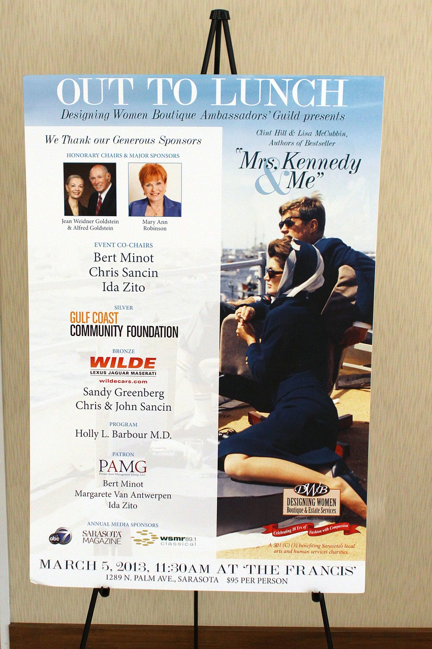 The Out To Lunch poster for the Designing Women luncheon at The Francis.