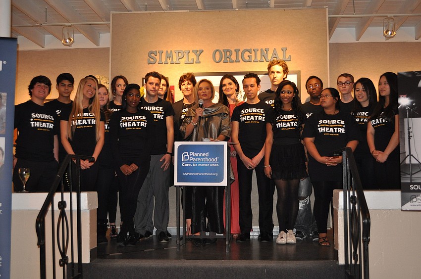 CEO Barbara Zdravecky gave a press conference at Art Center Sarasota prior to the dinner.