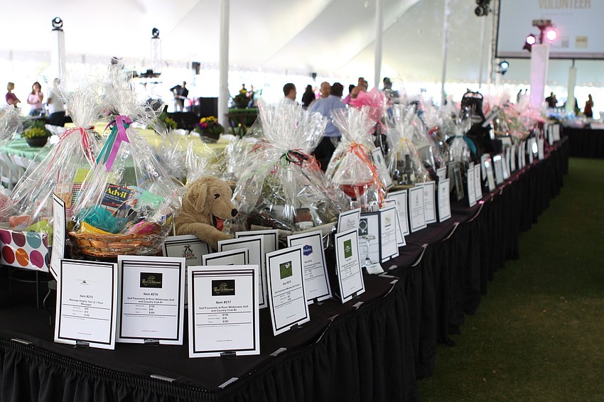 There were a wide variety of baskets put together as auction items.