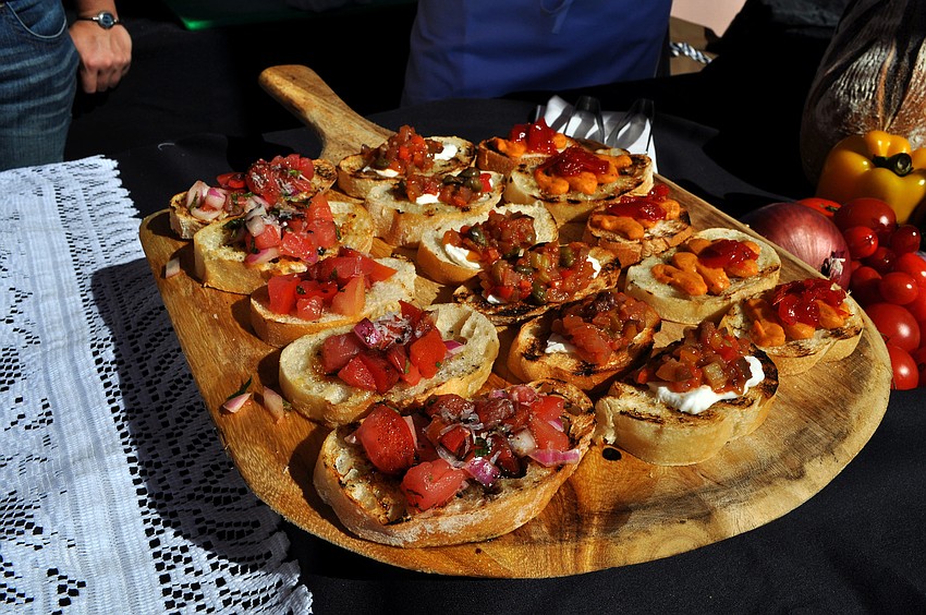 Caragiulos had a wide variety of bruschettas for people to try.