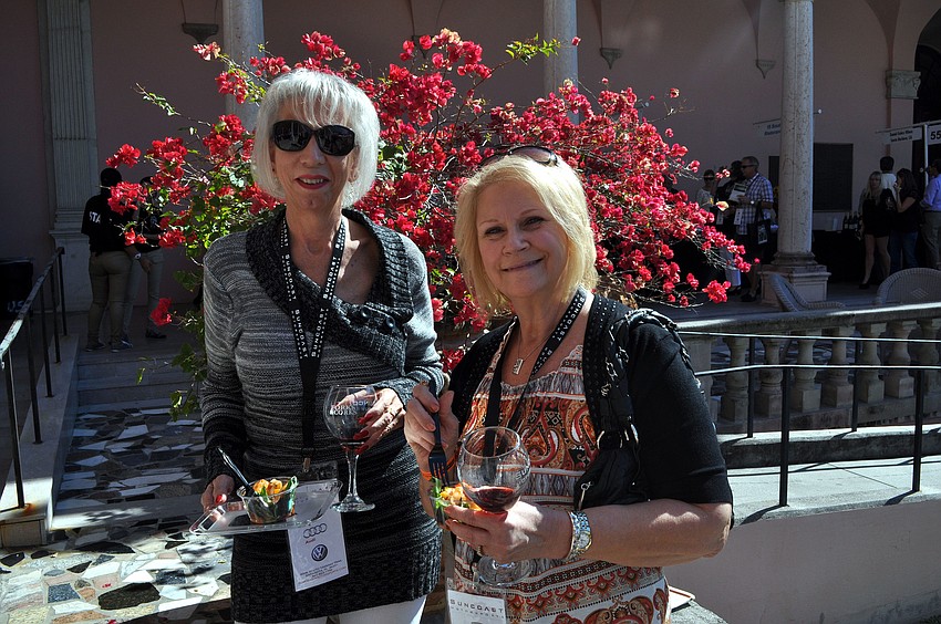 Cheryl Lycans and Bonnie Ladewski enjoy a treat from Ceviche