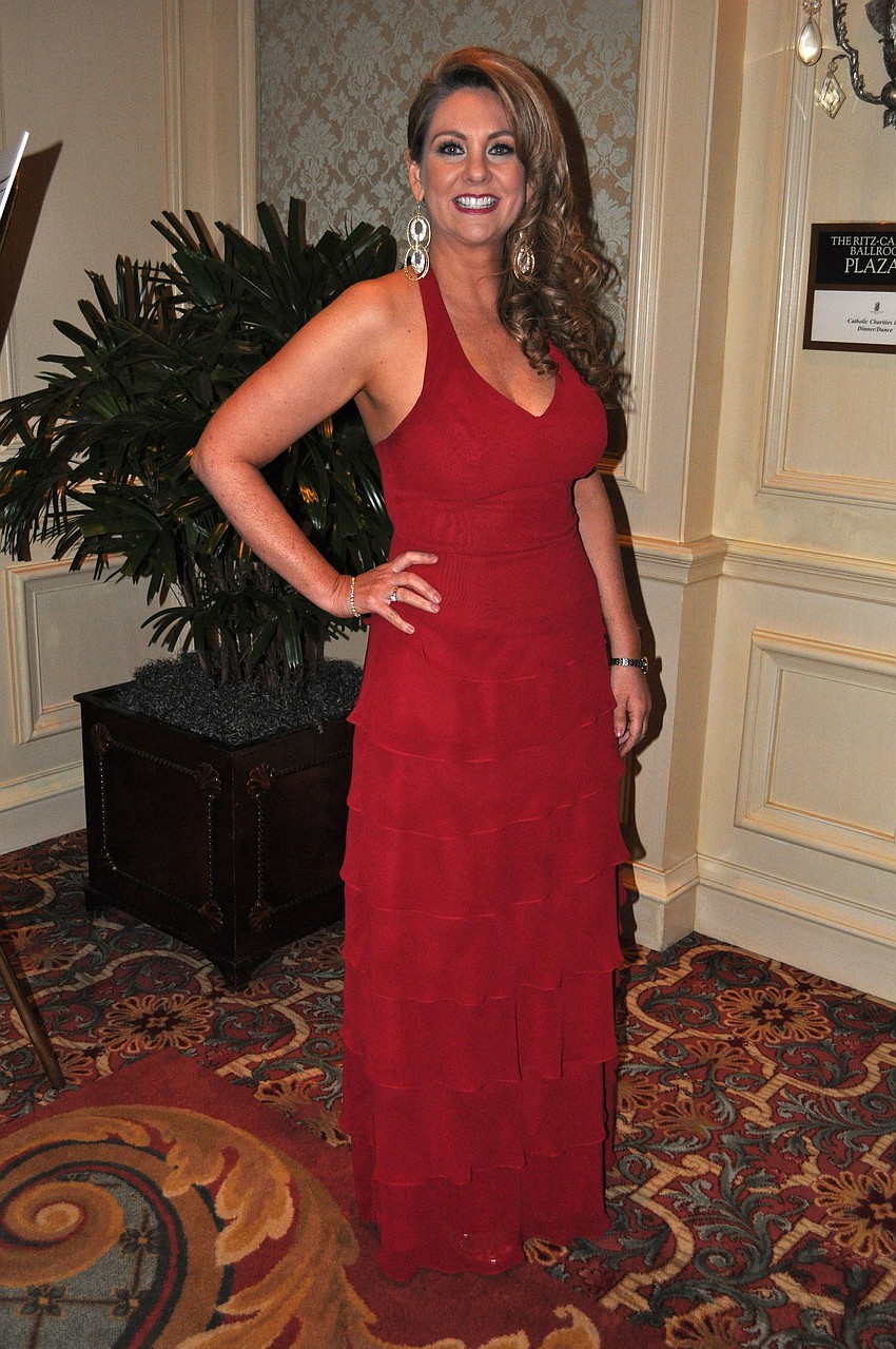 Charee Russell in a couture gown by Aleixia