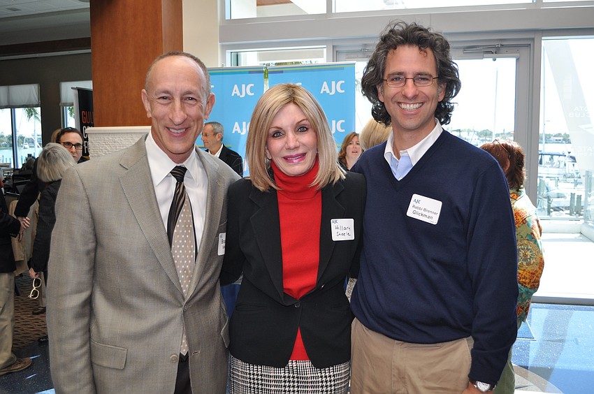 Bruce Udell, Hillary Steele and Rabbi Brenner Glickman