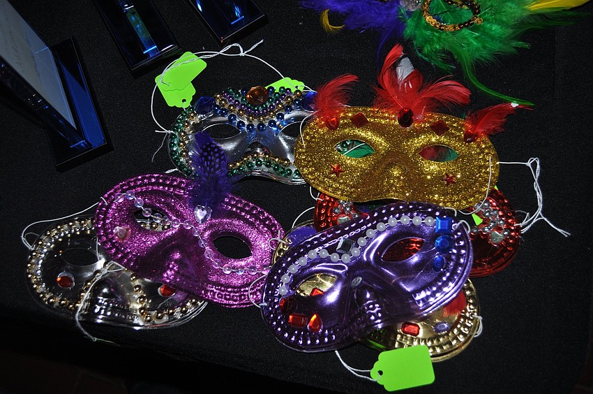 Colorful masks were available for guests to wear during the gala.