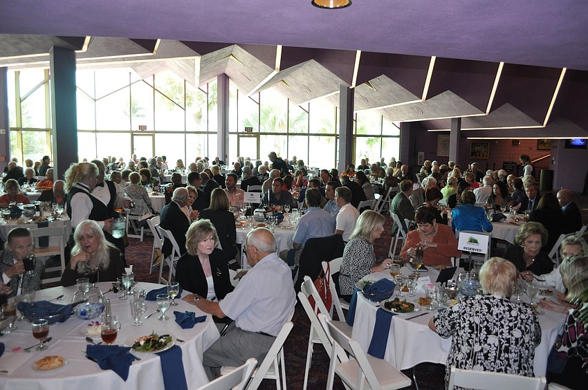 A large crowd gathered for lunch and the opportunity to ask more questions of guest speaker captain Mark Kelly.