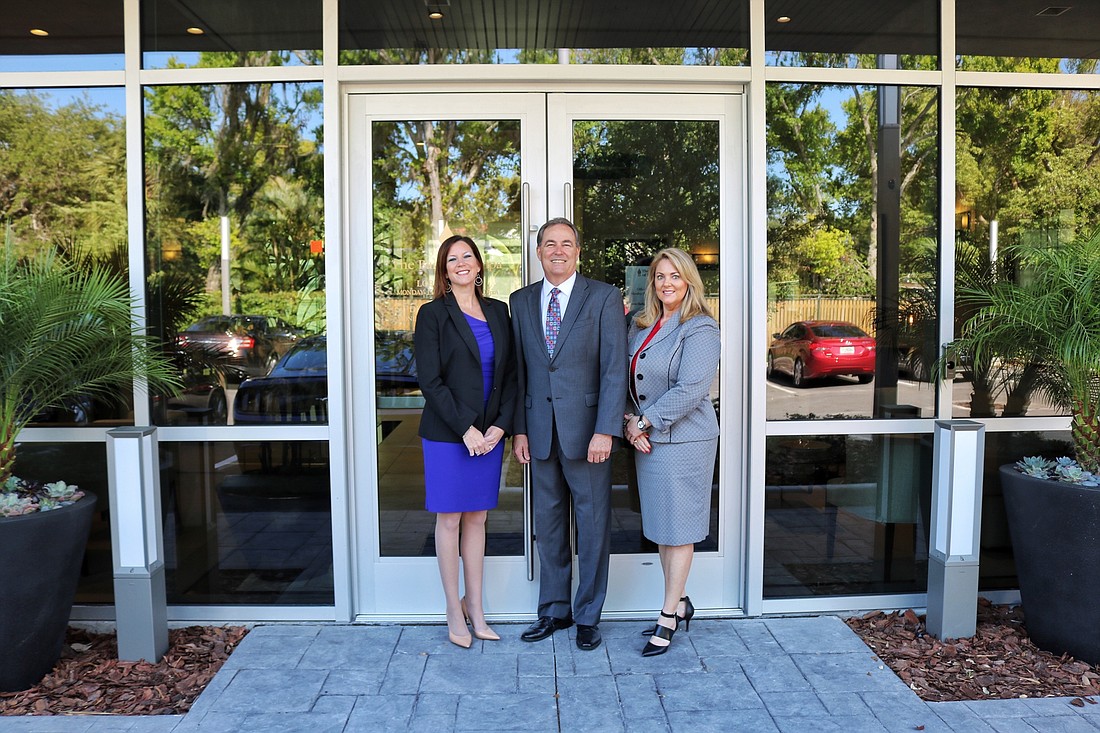 From left: Amanda Gilroy, vice president and senior commercial relationship manager; Craig West, senior vice president and market director; and Sherrie Broadway, vice president. Courtesy photo.