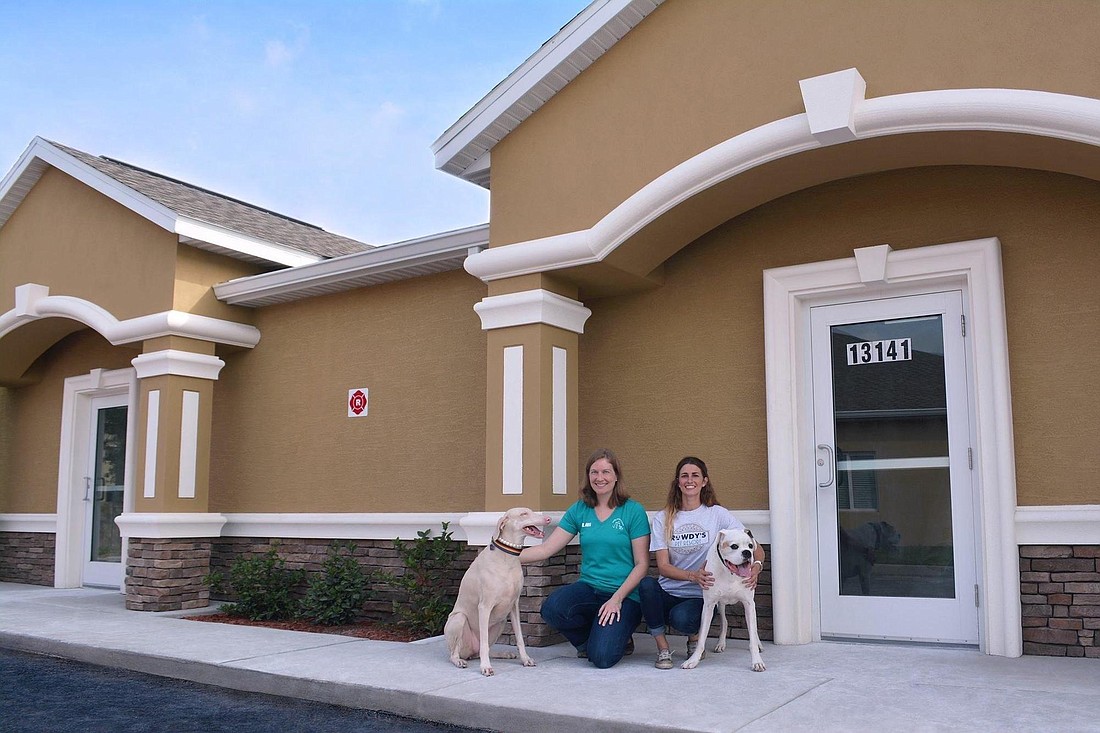 Anna Bannon, left, and Danielle Judge at their recently opened pet care businesses. Courtesy photo.