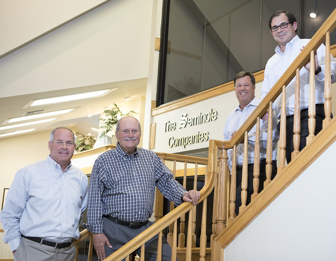 Mark Wemple. From left, Tim Fetter, Bob Banks, Ron Campbell and Chris Diaz are the brain trust behind Seminole Financial Services in Belleair Bluffs.