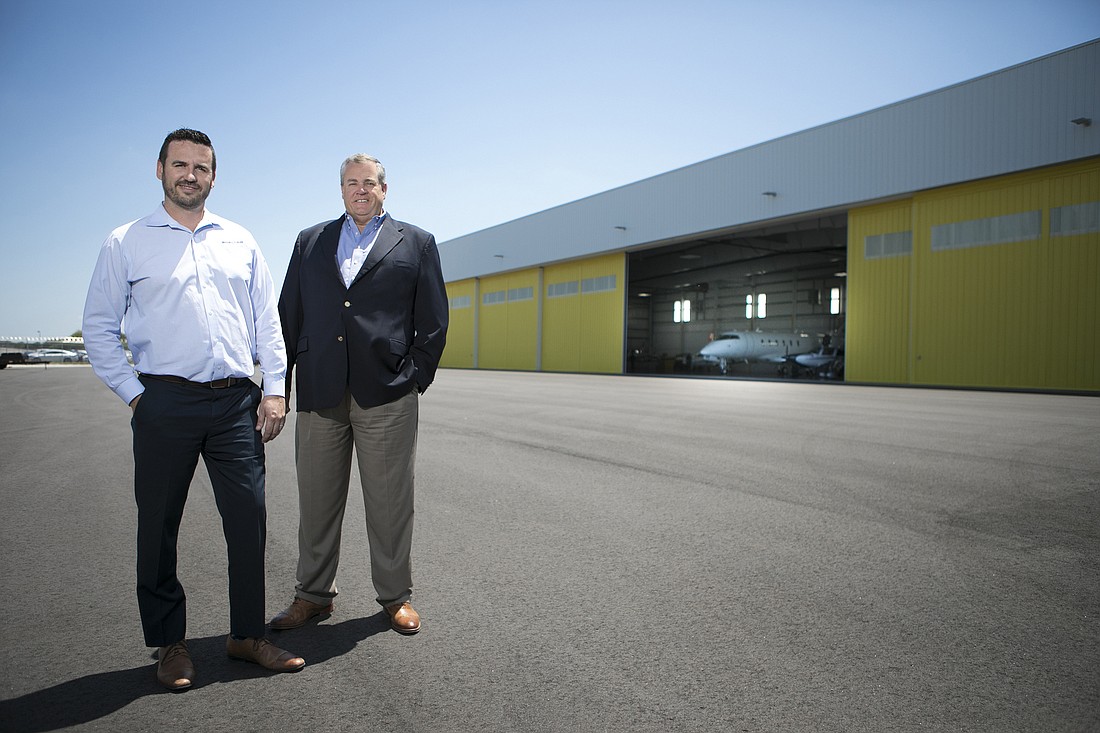 Mark Wemple. Sheltair Senior Vice President Todd Anderson and Clayton Lackey, general manager of the firmâ€™s new Tampa facility, are leading a growth surge of the business, including expanded hangar space.