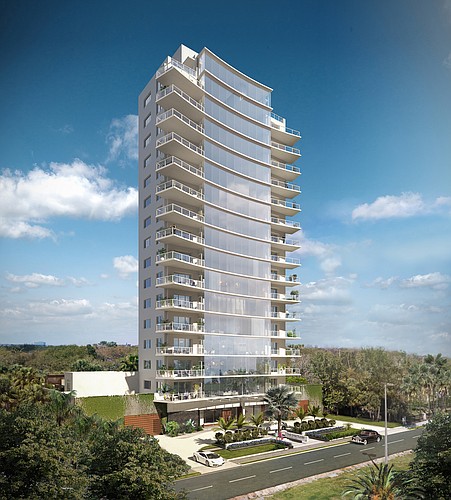 COURTESY RENDERING Taub Entities says Sanctuary at Alexandria Place, its planned $40 million residential tower on Bayshore Boulevard, in Tampa, will set a new standard for luxury in the area.