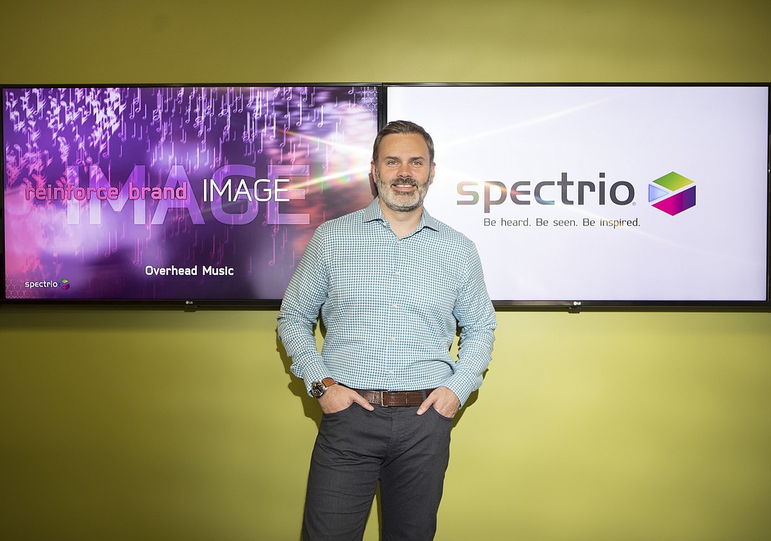 Mark Wemple. Dax Brady-Sheehan is the new CEO of Spectrio, an Oldsmar-based marketing firm that&#39;s been aggressively expanding since it was founded in 1986.