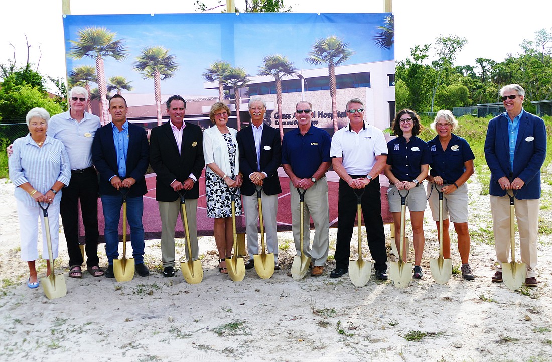 Donors, staff members, construction management teams and other officials officially break ground for the Glass Animal Hospital at Naples Zoo.