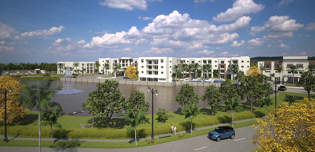 Rendering of a portion of Amavida, a resort-style senior living community in Fort Myers.