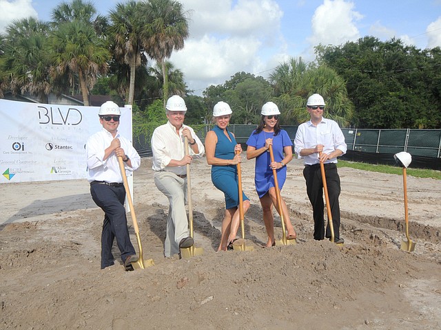 Members of the Core Development team at the BLVD Sarasota groundbreaking.