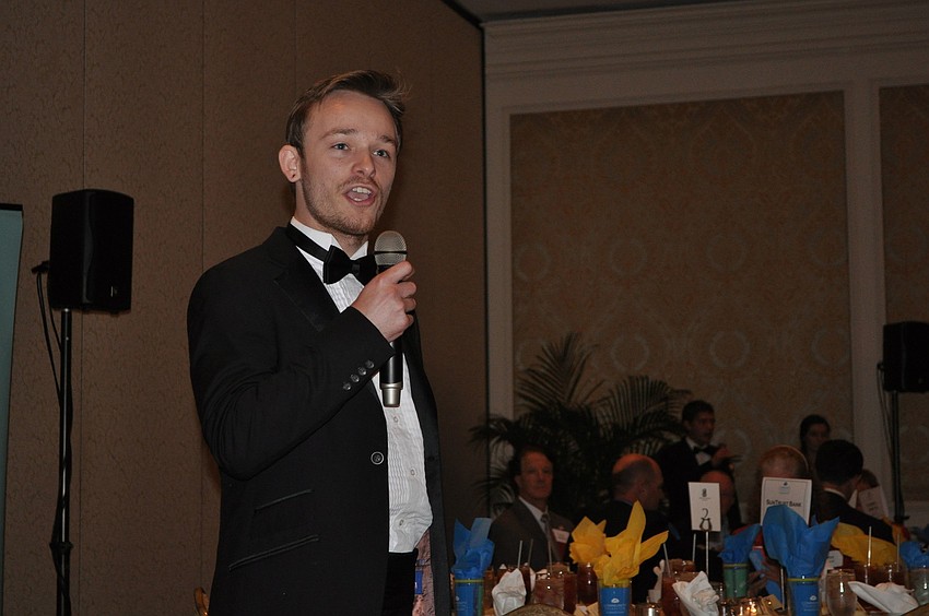 The cast of Sarasota High Schoolâ€™s Les Miserables performed two songs from the musical at the start of the luncheon.