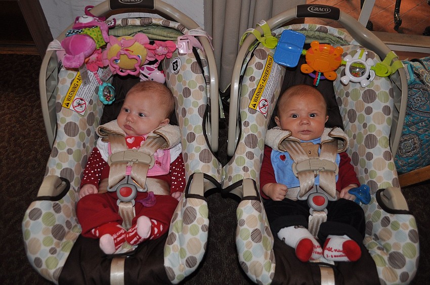 Savannah and Hudson Guido, 3 mos.