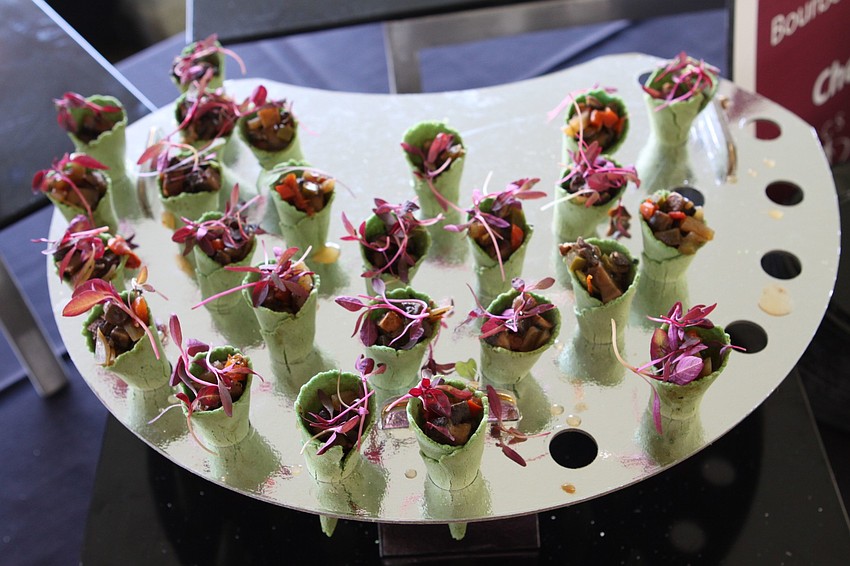 Grilled Portobello tapenade by chef Matthew A. Lewis of the Lido Beach Grille.