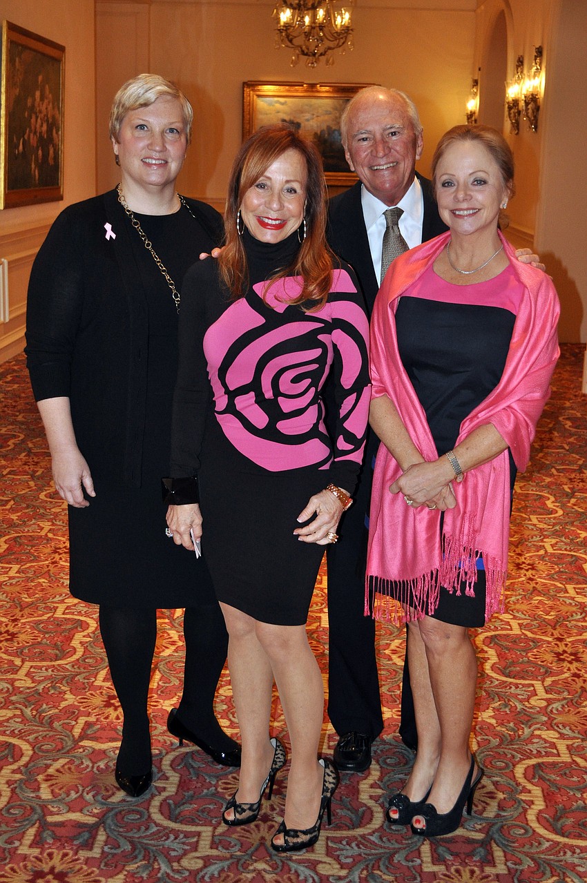 Chairwoman Christine Sandrib and Honorary Chairwoman Eileen Curd with H. Lee and Dianne Moffitt
