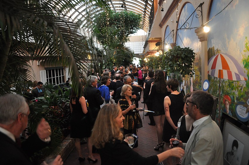 Hundreds of student artists, parents, teachers and sponsors wandered the courtyard to check out the work of the 24 students that were honored at the Evening of Excellence.